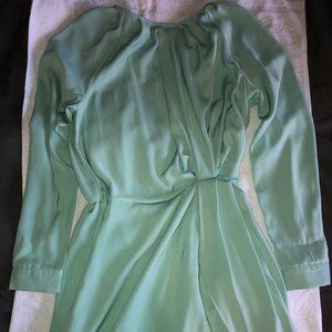 Ave & Aiden Long-Sleeved Mini Sheath Dress - Aqua